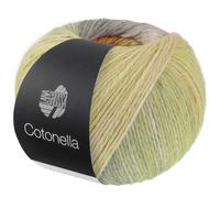 LANA GROSSA Cotonella | Weiches, bedrucktes Kettengarn aus unmercerisierter Pima Baumwolle | Handstrickgarn aus 100% Baumwolle (Pima) | 100g Wolle zum Stricken & Häkeln | 280m Garn FB 20