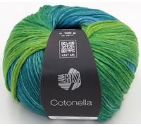 LANA GROSSA Cotonella | Weiches, bedrucktes Kettengarn aus unmercerisierter Pima Baumwolle | Handstrickgarn aus 100% Baumwolle (Pima) | 100g Wolle zum Stricken & Häkeln | 280m Garn FB 17