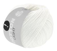 LANA GROSSA Cotton Light | Multifile Baumwollmischung | Handstrickgarn aus 50% Baumwolle & 50% Polyacryl | 50g Wolle zum Stricken & Häkeln | 123m Garn FB 1