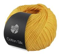 LANA GROSSA Cotton Silk | Edles Effektgarn aus Maulbeerseide gefüllt mit Baumwolle | Handstrickgarn aus 70% Baumwolle & 30% Seide | 50g Wolle zum Stricken & Häkeln | 140m Garn FB 18