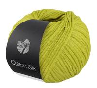 LANA GROSSA Cotton Silk | Edles Effektgarn aus Maulbeerseide gefüllt mit Baumwolle | Handstrickgarn aus 70% Baumwolle & 30% Seide | 50g Wolle zum Stricken & Häkeln | 140m Garn FB 17