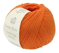 LANA GROSSA Cotton Wool | Klassisches Schurwollgarn mit Baumwolle | Handstrickgarn aus 53% Schurwolle (Merino extrafein) & 47% Baumwolle | 50g Wolle zum Stricken & Häkeln | 195m Garn FB 34