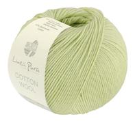 LANA GROSSA Cotton Wool | Klassisches Schurwollgarn mit Baumwolle | Handstrickgarn aus 53% Schurwolle (Merino extrafein) & 47% Baumwolle | 50g Wolle zum Stricken & Häkeln | 195m Garn FB 25