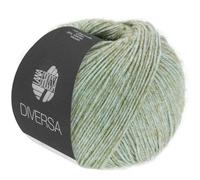 LANA GROSSA Diversa | Leichtes Baumwoll-Mischgarn mit zartem Melange-Effekt | Handstrickgarn aus 74% Baumwolle & 26% Viskose | 50g Wolle zum Stricken & Häkeln | 210m Garn FB 9
