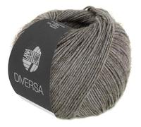 LANA GROSSA Diversa | Leichtes Baumwoll-Mischgarn mit zartem Melange-Effekt | Handstrickgarn aus 74% Baumwolle & 26% Viskose | 50g Wolle zum Stricken & Häkeln | 210m Garn FB 15