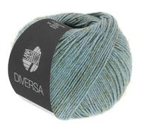 LANA GROSSA Diversa | Leichtes Baumwoll-Mischgarn mit zartem Melange-Effekt | Handstrickgarn aus 74% Baumwolle & 26% Viskose | 50g Wolle zum Stricken & Häkeln | 210m Garn FB 8