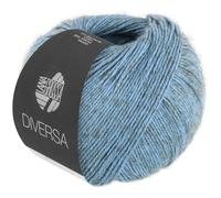 LANA GROSSA Diversa | Leichtes Baumwoll-Mischgarn mit zartem Melange-Effekt | Handstrickgarn aus 74% Baumwolle & 26% Viskose | 50g Wolle zum Stricken & Häkeln | 210m Garn FB 16