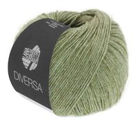 LANA GROSSA Diversa | Leichtes Baumwoll-Mischgarn mit zartem Melange-Effekt | Handstrickgarn aus 74% Baumwolle & 26% Viskose | 50g Wolle zum Stricken & Häkeln | 210m Garn FB 10