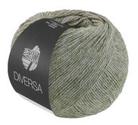 LANA GROSSA Diversa | Leichtes Baumwoll-Mischgarn mit zartem Melange-Effekt | Handstrickgarn aus 74% Baumwolle & 26% Viskose | 50g Wolle zum Stricken & Häkeln | 210m Garn FB 34