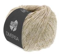 LANA GROSSA Diversa | Leichtes Baumwoll-Mischgarn mit zartem Melange-Effekt | Handstrickgarn aus 74% Baumwolle & 26% Viskose | 50g Wolle zum Stricken & Häkeln | 210m Garn FB 6
