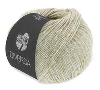 LANA GROSSA Diversa | Leichtes Baumwoll-Mischgarn mit zartem Melange-Effekt | Handstrickgarn aus 74% Baumwolle & 26% Viskose | 50g Wolle zum Stricken & Häkeln | 210m Garn FB 7
