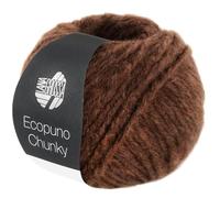 LANA GROSSA Ecopuno Chunky | Superleichtes, flauschiges Effektgarn mit Baby Alpaka | Handstrickgarn aus 33% Schurwolle (Merino) & 19% Alpaka | 50g Wolle zum Stricken & Häkeln | 70m Garn FB 140