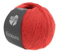 LANA GROSSA Ecopuno | Edle Netzgarnstruktur aus Baumwolle gefüllt mit Merino/Alpaka | Handstrickgarn aus 17% Schurwolle & 11% Alpaka Wolle | 50g Wolle zum Stricken & Häkeln | 215m Garn FB 6