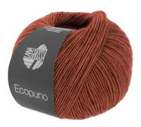 LANA GROSSA Ecopuno | Edle Netzgarnstruktur aus Baumwolle gefüllt mit Merino/Alpaka | Handstrickgarn aus 17% Schurwolle & 11% Alpaka Wolle | 50g Wolle zum Stricken & Häkeln | 215m Garn FB 211
