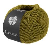 LANA GROSSA Ecopuno | Edle Netzgarnstruktur aus Baumwolle gefüllt mit Merino/Alpaka | Handstrickgarn aus 17% Schurwolle & 11% Alpaka Wolle | 50g Wolle zum Stricken & Häkeln | 215m Garn FB 220