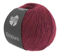 LANA GROSSA Ecopuno | Edle Netzgarnstruktur aus Baumwolle gefüllt mit Merino/Alpaka | Handstrickgarn aus 17% Schurwolle & 11% Alpaka Wolle | 50g Wolle zum Stricken & Häkeln | 215m Garn FB 35