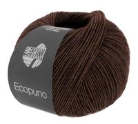 LANA GROSSA Ecopuno | Edle Netzgarnstruktur aus Baumwolle gefüllt mit Merino/Alpaka | Handstrickgarn aus 17% Schurwolle & 11% Alpaka Wolle | 50g Wolle zum Stricken & Häkeln | 215m Garn FB 212