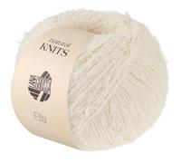 LANA GROSSA Ella | Flauscheffektgarn aus 100% Baumwolle | Handstrickgarn aus 100% Baumwolle | 50g Wolle zum Stricken & Häkeln | 130m FB 1