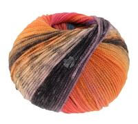 LANA GROSSA Farfalla | Leichtes Kettengarn aus weicher Merinowolle mit effektvollem Streifenmuster | Handstrickgarn aus 94% Schurwolle & 6% Polyamid| 50g Wolle zum Stricken & Häkeln | 250m Garn FB 2