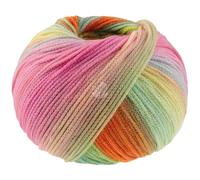 LANA GROSSA Farfalla | Leichtes Kettengarn aus weicher Merinowolle mit effektvollem Streifenmuster | Handstrickgarn aus 94% Schurwolle & 6% Polyamid| 50g Wolle zum Stricken & Häkeln | 250m Garn FB 5