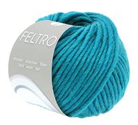 LANA GROSSA Feltro | Filzgarn für Kreativhandwerk, vielseitig, hochwertige Wolle zum Nass- und Trockenfilzen | Handstrickgarn aus 100% Schurwolle | 50g Wolle zum Stricken & Häkeln | 50m FB 32