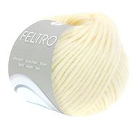 LANA GROSSA Feltro | Filzgarn für Kreativhandwerk, vielseitig, hochwertige Wolle zum Nass- und Trockenfilzen | Handstrickgarn aus 100% Schurwolle | 50g Wolle zum Stricken & Häkeln | 50m FB 1