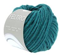 LANA GROSSA Feltro | Filzgarn für Kreativhandwerk, vielseitig, hochwertige Wolle zum Nass- und Trockenfilzen | Handstrickgarn aus 100% Schurwolle | 50g Wolle zum Stricken & Häkeln | 50m FB 31