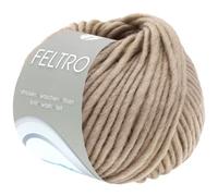 LANA GROSSA Feltro | Filzgarn für Kreativhandwerk, vielseitig, hochwertige Wolle zum Nass- und Trockenfilzen | Handstrickgarn aus 100% Schurwolle | 50g Wolle zum Stricken & Häkeln | 50m FB 122