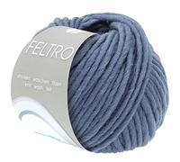 LANA GROSSA Feltro | Filzgarn für Kreativhandwerk, vielseitig, hochwertige Wolle zum Nass- und Trockenfilzen | Handstrickgarn aus 100% Schurwolle | 50g Wolle zum Stricken & Häkeln | 50m FB 73