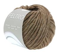 LANA GROSSA Feltro | Filzgarn für Kreativhandwerk, vielseitig, hochwertige Wolle zum Nass- und Trockenfilzen | Handstrickgarn aus 100% Schurwolle | 50g Wolle zum Stricken & Häkeln | 50m FB 23