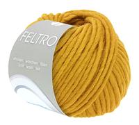 LANA GROSSA Feltro | Filzgarn für Kreativhandwerk, vielseitig, hochwertige Wolle zum Nass- und Trockenfilzen | Handstrickgarn aus 100% Schurwolle | 50g Wolle zum Stricken & Häkeln | 50m FB 93