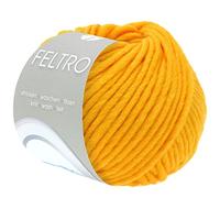 LANA GROSSA Feltro | Filzgarn für Kreativhandwerk, vielseitig, hochwertige Wolle zum Nass- und Trockenfilzen | Handstrickgarn aus 100% Schurwolle | 50g Wolle zum Stricken & Häkeln | 50m FB 78