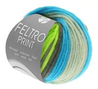 LANA GROSSA Feltro Print | Filzgarn für Kreativhandwerk, hochwertige Wolle zum Nass- und Trockenfilzen | Handstrickgarn aus 100% Schurwolle | 50g Wolle zum Stricken & Häkeln | 50m FB 336