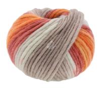 Lana Grossa Filzgarn Feltro Print 394 – 100% Schurwolle 50 g, 50 m – Beige/Taupe/Rost/Orange