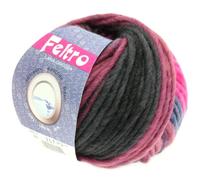 LANA GROSSA Feltro Print | Filzgarn für Kreativhandwerk, hochwertige Wolle zum Nass- und Trockenfilzen | Handstrickgarn aus 100% Schurwolle | 50g Wolle zum Stricken & Häkeln | 50m FB 362