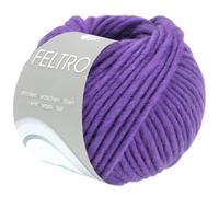 Lana Grossa FELTRO UNI 50 g moderne Filzwolle in kräftigen Farben (schrumpft beim Waschen ca. 30-40%) 50 m, Farbe:115 - Viola