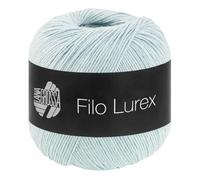 LANA GROSSA Filo Lurex | Edles, fest verzwirntes Baumwollgarn mit dezentem Lurexschimmer | Handstrickgarn aus 94% Baumwolle und 6% Polyester | 50g Wolle, Stricken & Häkeln | 145m FB 9