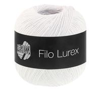 LANA GROSSA Filo Lurex | Edles, fest verzwirntes Baumwollgarn mit dezentem Lurexschimmer | Handstrickgarn aus 94% Baumwolle und 6% Polyester | 50g Wolle, Stricken & Häkeln | 145m FB 1
