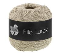 LANA GROSSA Filo Lurex | Edles, fest verzwirntes Baumwollgarn mit dezentem Lurexschimmer | Handstrickgarn aus 94% Baumwolle und 6% Polyester | 50g Wolle, Stricken & Häkeln | 145m FB 13