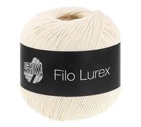 LANA GROSSA Filo Lurex | Edles, fest verzwirntes Baumwollgarn mit dezentem Lurexschimmer | Handstrickgarn aus 94% Baumwolle und 6% Polyester | 50g Wolle, Stricken & Häkeln | 145m FB 2