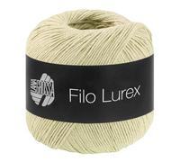 LANA GROSSA Filo Lurex | Edles, fest verzwirntes Baumwollgarn mit dezentem Lurexschimmer | Handstrickgarn aus 94% Baumwolle und 6% Polyester | 50g Wolle, Stricken & Häkeln | 145m FB 12
