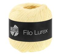 LANA GROSSA Filo Lurex | Edles, fest verzwirntes Baumwollgarn mit dezentem Lurexschimmer | Handstrickgarn aus 94% Baumwolle und 6% Polyester | 50g Wolle, Stricken & Häkeln | 145m FB 3