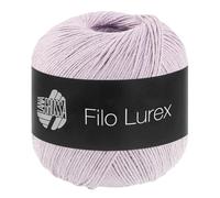 LANA GROSSA Filo Lurex | Edles, fest verzwirntes Baumwollgarn mit dezentem Lurexschimmer | Handstrickgarn aus 94% Baumwolle und 6% Polyester | 50g Wolle, Stricken & Häkeln | 145m FB 8