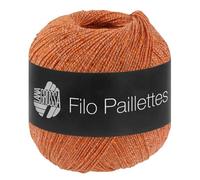LANA GROSSA Filo Paillettes |Edles, fest verzwirntes Garn mit Pailletten & Matt-Glanz-Effekt | Handstrickgarn aus 55% Baumwolle, 39% Polyester, 6% Polyamid | 50g Wolle, Stricken & Häkeln | 155m FB 5