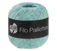 LANA GROSSA Filo Paillettes |Edles, fest verzwirntes Garn mit Pailletten & Matt-Glanz-Effekt | Handstrickgarn aus 55% Baumwolle, 39% Polyester, 6% Polyamid | 50g Wolle, Stricken & Häkeln | 155m FB 11