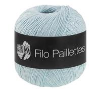 LANA GROSSA Filo Paillettes |Edles, fest verzwirntes Garn mit Pailletten & Matt-Glanz-Effekt | Handstrickgarn aus 55% Baumwolle, 39% Polyester, 6% Polyamid | 50g Wolle, Stricken & Häkeln | 155m FB 9