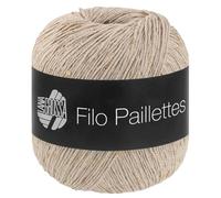 LANA GROSSA Filo Paillettes |Edles, fest verzwirntes Garn mit Pailletten & Matt-Glanz-Effekt | Handstrickgarn aus 55% Baumwolle, 39% Polyester, 6% Polyamid | 50g Wolle, Stricken & Häkeln | 155m FB 18