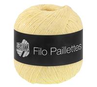LANA GROSSA Filo Paillettes |Edles, fest verzwirntes Garn mit Pailletten & Matt-Glanz-Effekt | Handstrickgarn aus 55% Baumwolle, 39% Polyester, 6% Polyamid | 50g Wolle, Stricken & Häkeln | 155m FB 3