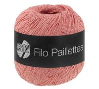 LANA GROSSA Filo Paillettes |Edles, fest verzwirntes Garn mit Pailletten & Matt-Glanz-Effekt | Handstrickgarn aus 55% Baumwolle, 39% Polyester, 6% Polyamid | 50g Wolle, Stricken & Häkeln | 155m FB 6
