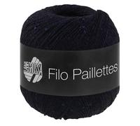 Lana Grossa Handstrickgarn Filo Paillettes – 55% Baumwolle, 39% Polyester, 6% Polyamid 50 g